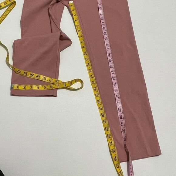 Love Scarlett Straight Leg Cropped Ankle Pants Pull On Dusty Coral Pink 10 - Picture 6 of 15